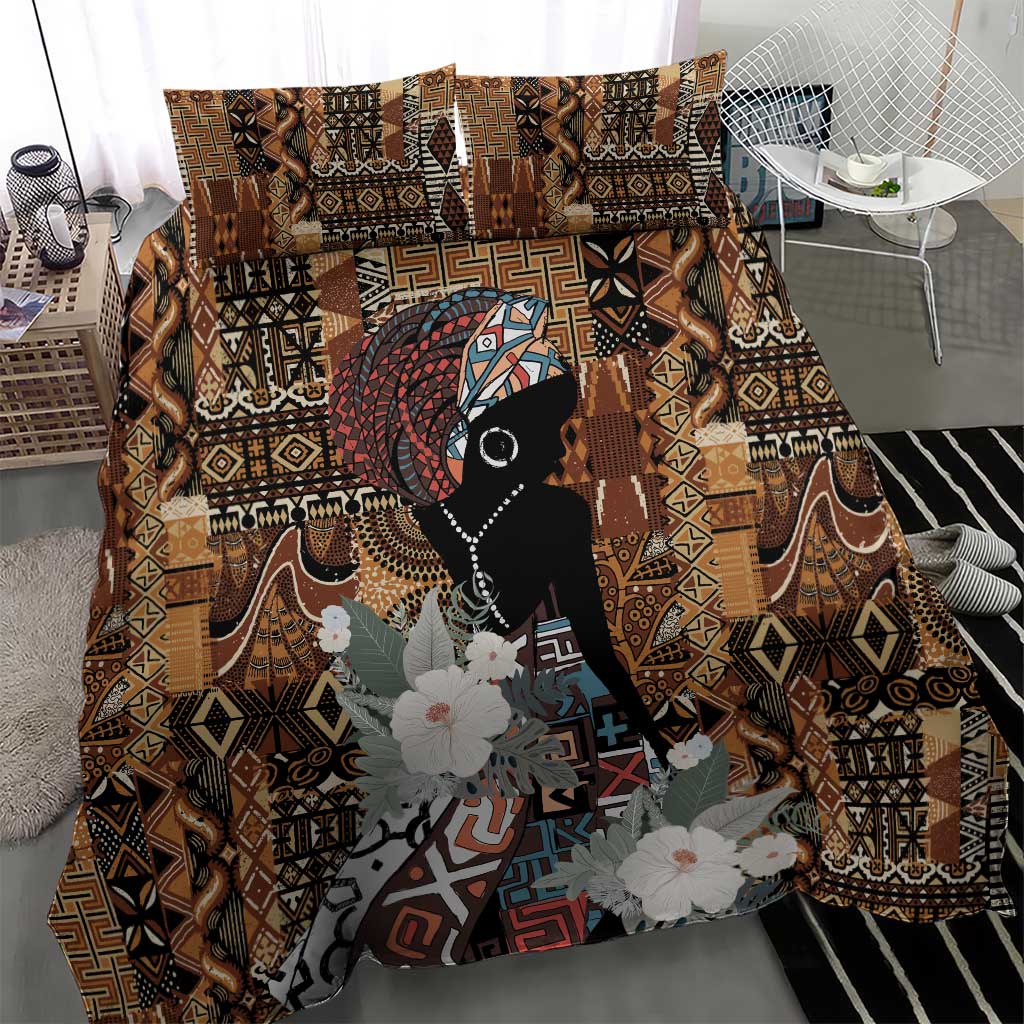 Beautiful Black Woman Bedding Set African Tribal Pattern