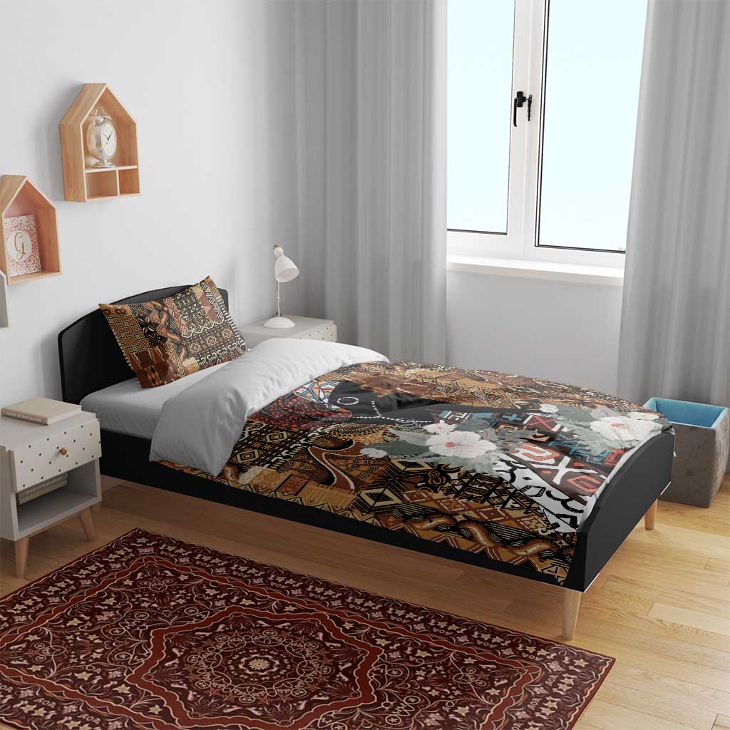 Beautiful Black Woman Bedding Set African Tribal Pattern