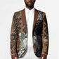Beautiful Black Woman Blazer African Tribal Pattern