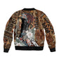 Beautiful Black Woman Bomber Jacket African Tribal Pattern