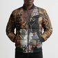 Beautiful Black Woman Bomber Puffer Jacket African Tribal Pattern