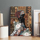 Beautiful Black Woman Canvas Wall Art African Tribal Pattern