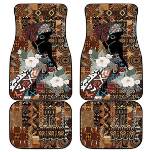 Beautiful Black Woman Car Mats African Tribal Pattern