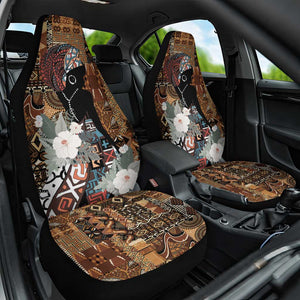 Beautiful Black Woman Car Seat Cover African Tribal Pattern