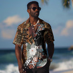 Beautiful Black Woman Hawaiian Shirt African Tribal Pattern