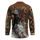 Beautiful Black Woman Hockey Jersey African Tribal Pattern