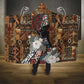 Beautiful Black Woman Hooded Blanket African Tribal Pattern