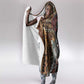 Beautiful Black Woman Hooded Blanket African Tribal Pattern