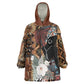 Beautiful Black Woman Kid Wearable Blanket Hoodie African Tribal Pattern
