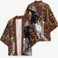 Beautiful Black Woman Kimono African Tribal Pattern