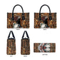 Beautiful Black Woman Leather Bag African Tribal Pattern