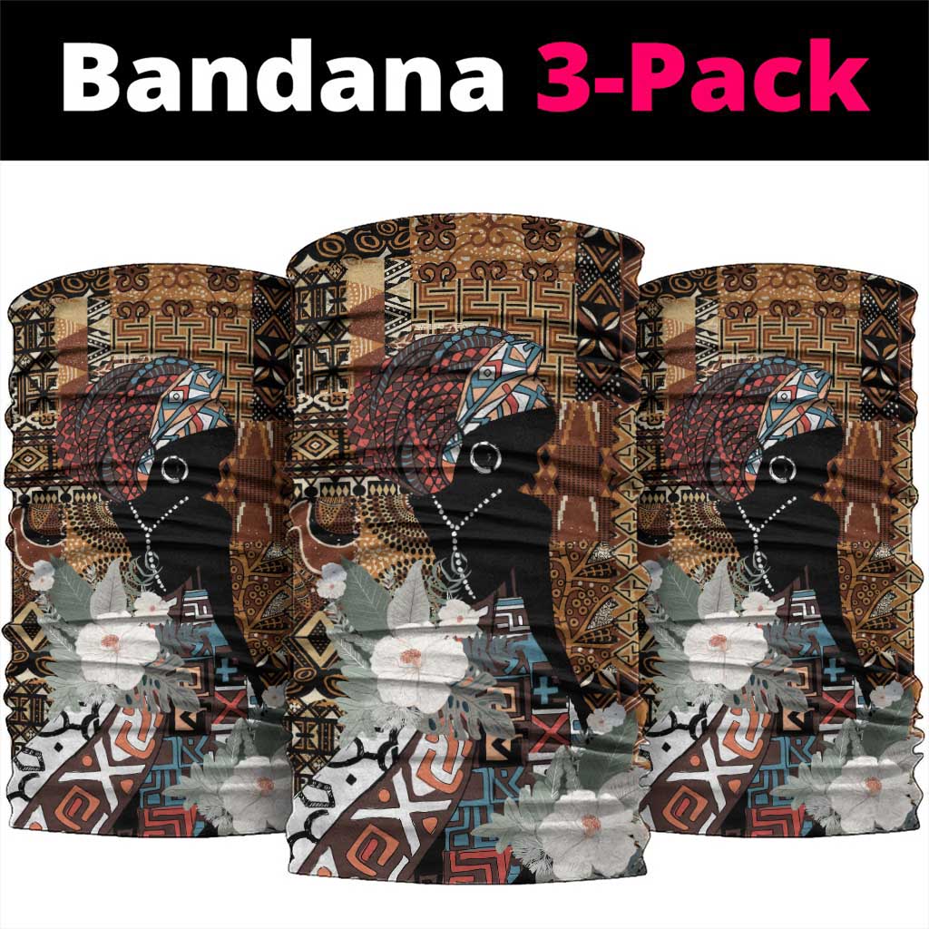 Beautiful Black Woman Neck Gaiter African Tribal Pattern LT9