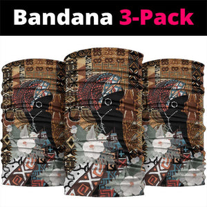 Beautiful Black Woman Neck Gaiter African Tribal Pattern LT9
