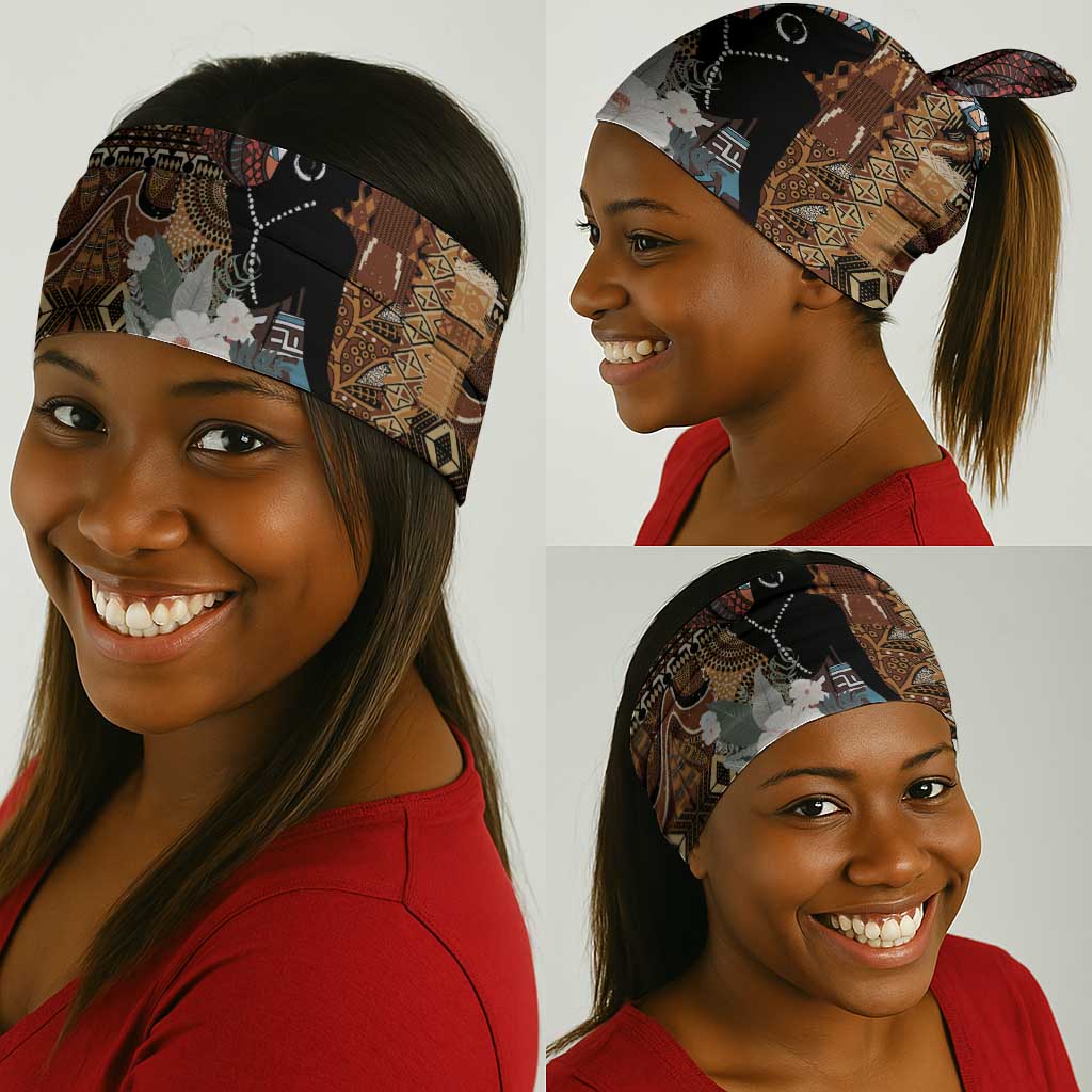 Beautiful Black Woman Neck Gaiter African Tribal Pattern LT9