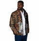 Beautiful Black Woman Padded Jacket African Tribal Pattern