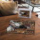 Beautiful Black Woman Puzzle African Tribal Pattern