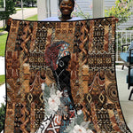 Beautiful Black Woman Quilt African Tribal Pattern