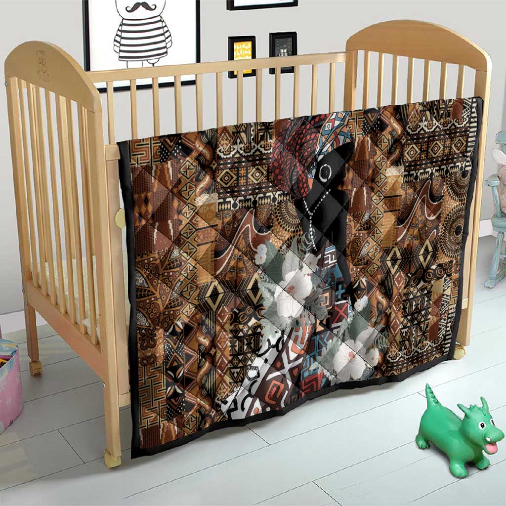 Beautiful Black Woman Quilt African Tribal Pattern