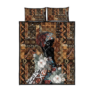 Beautiful Black Woman Quilt Bed Set African Tribal Pattern