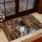 Beautiful Black Woman Rubber Doormat African Tribal Pattern