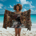 Beautiful Black Woman Sarong African Tribal Pattern