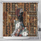 Beautiful Black Woman Shower Curtain African Tribal Pattern