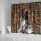Beautiful Black Woman Shower Curtain African Tribal Pattern