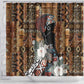 Beautiful Black Woman Shower Curtain African Tribal Pattern