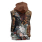 Beautiful Black Woman Sleeveless Hoodie African Tribal Pattern - African Pride