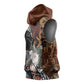 Beautiful Black Woman Sleeveless Hoodie African Tribal Pattern - African Pride