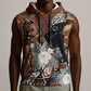 Beautiful Black Woman Sleeveless Hoodie African Tribal Pattern - African Pride