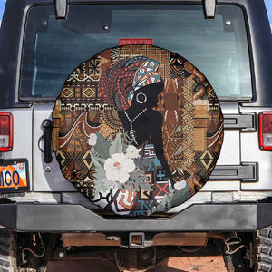 Beautiful Black Woman Spare Tire Cover African Tribal Pattern