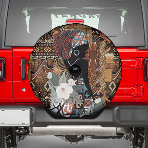 Beautiful Black Woman Spare Tire Cover African Tribal Pattern