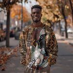 Beautiful Black Woman Sweatshirt African Tribal Pattern