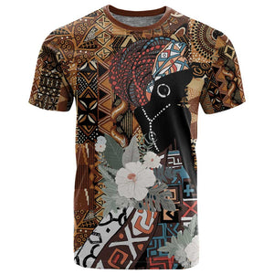 Beautiful Black Woman T shirt African Tribal Pattern
