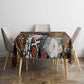Beautiful Black Woman Tablecloth African Tribal Pattern
