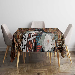 Beautiful Black Woman Tablecloth African Tribal Pattern