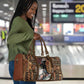 Beautiful Black Woman Travel Bag African Tribal Pattern