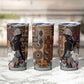 Beautiful Black Woman Tumbler Cup African Tribal Pattern