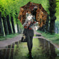 Beautiful Black Woman Umbrella African Tribal Pattern
