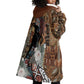 Beautiful Black Woman Wearable Blanket Hoodie African Tribal Pattern