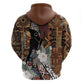 Beautiful Black Woman Zip Hoodie African Tribal Pattern