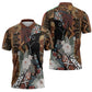 Beautiful Black Woman Zipper Polo Shirt African Tribal Pattern