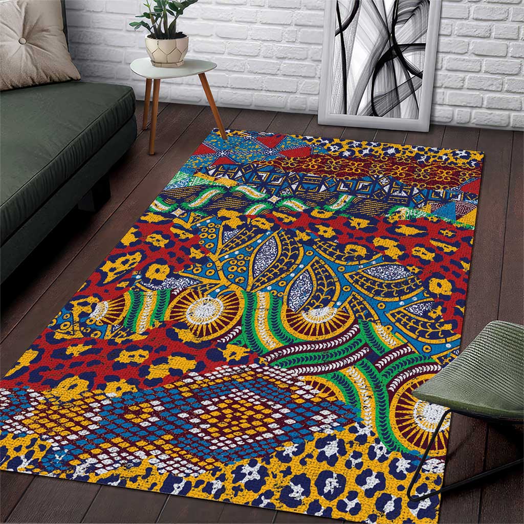 African Wall Rug Traditional African Animal Skins Pattern Area Rug by AfricanPride