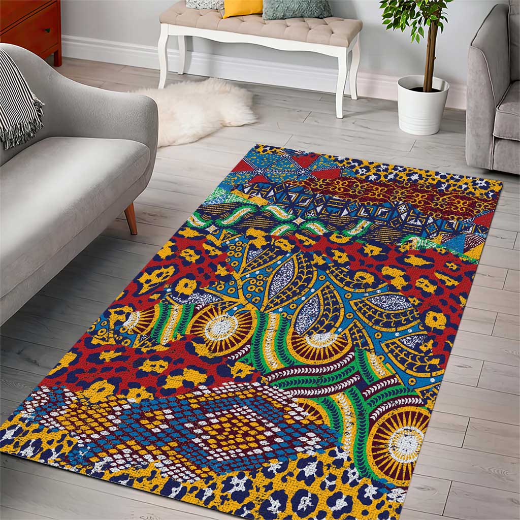 African Patterned Rug Traditional African Animal Skins Pattern Area Rug by AfricanPride