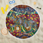 Traditional African Animal Skins Pattern Beach Blanket