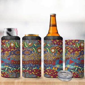 Traditional African Animal Skins Pattern 4 in 1 Can Cooler Tumbler