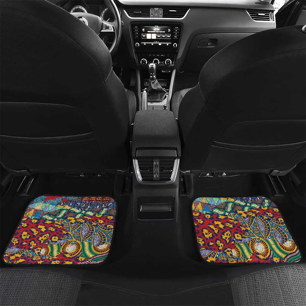 Traditional African Animal Skins Pattern Car Mats