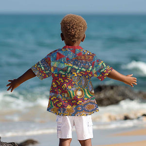 Traditional African Animal Skins Pattern Kid Hawaiian Shirt