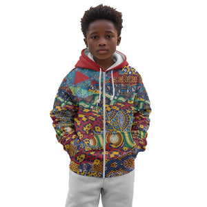 Traditional African Animal Skins Pattern Kid Hoodie